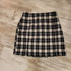 3 for $10! Plaid Black and White Mini Skirt